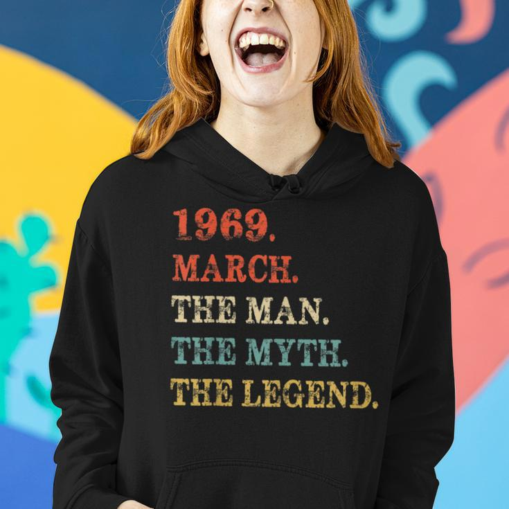 Retro The Man Myth Legend March 1969 50Th Birthday Gifts 50 Women Hoodie Gifts for Her