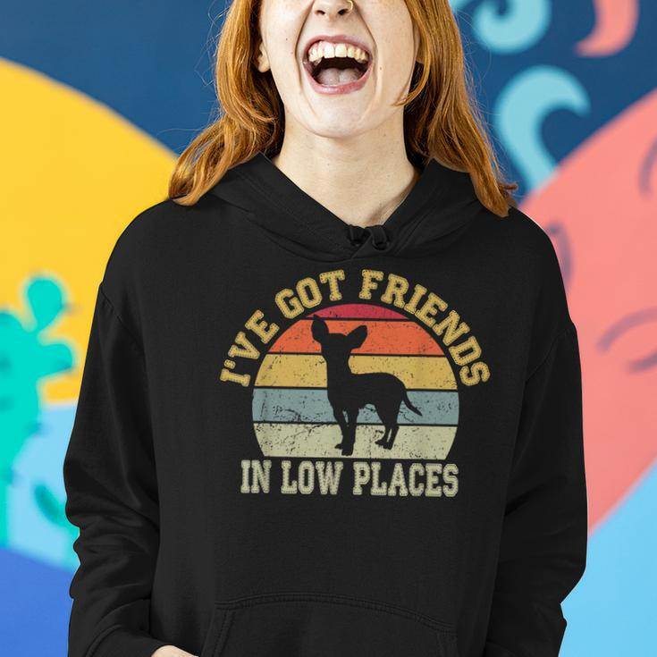 Retro Vintage Chihuahua MomIve Got Friends In Low Places Women Hoodie Gifts for Her