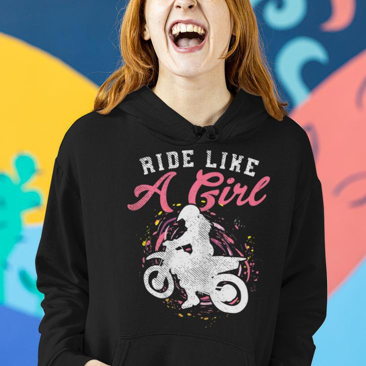 Ride Like A Girl Dirt Bike Motocross Motorcycle Women Gift Women Hoodie Gifts for Her