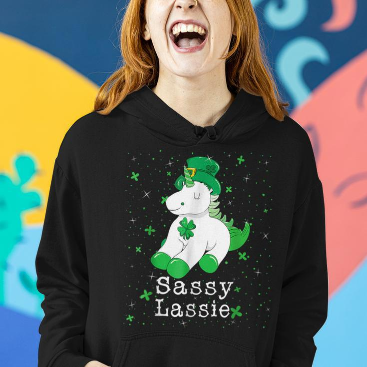 Sassy Lassie Girls Women St Patricks Day Women Hoodie Gifts for Her