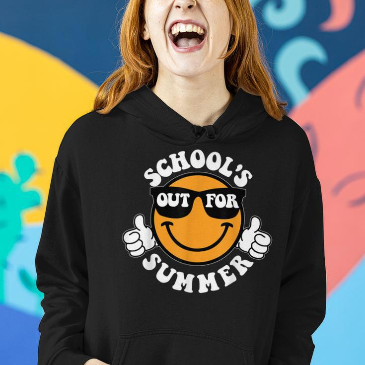 Schools Out For Summer Last Day Of School Smile Teacher Life Women Hoodie Gifts for Her