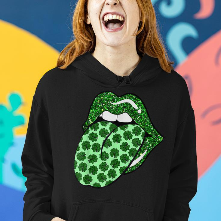 Shamrock Lips St Patricks Day Lover Matching Women Hoodie Gifts for Her