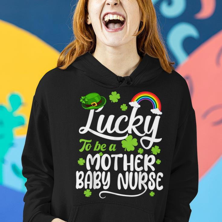 Shamrocks Lucky To Be A Mother Baby Nurse St Patricks Day Women Hoodie Gifts for Her