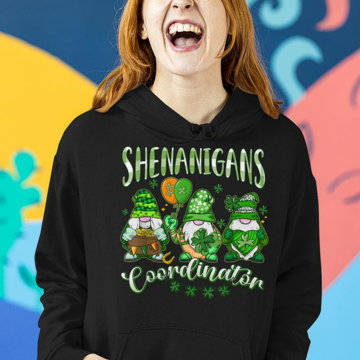 Shenanigans Coordinator Funny Teacher Gnome St Patricks Day Women Hoodie Gifts for Her