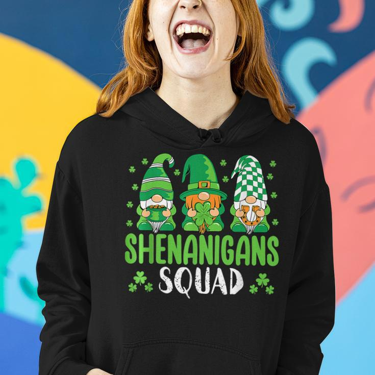 Shenanigans Squad St Patricks Day Gnomes Lover Funny Women Hoodie Gifts for Her