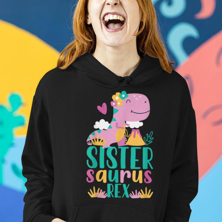 Sister Saurus Rex Dinosaur Dino Design For Kids Women Hoodie Gifts for Her