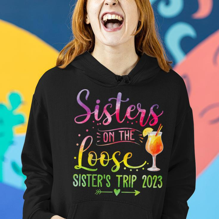 Sisters On The Loose Tie Dye Sisters Weekend Trip 2023 Women Hoodie Gifts for Her