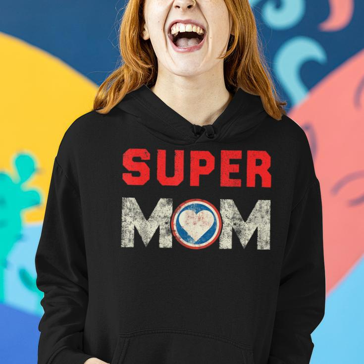 Super Mom Superheroine Mama Mother Heroine Star Sign Women Hoodie Gifts for Her