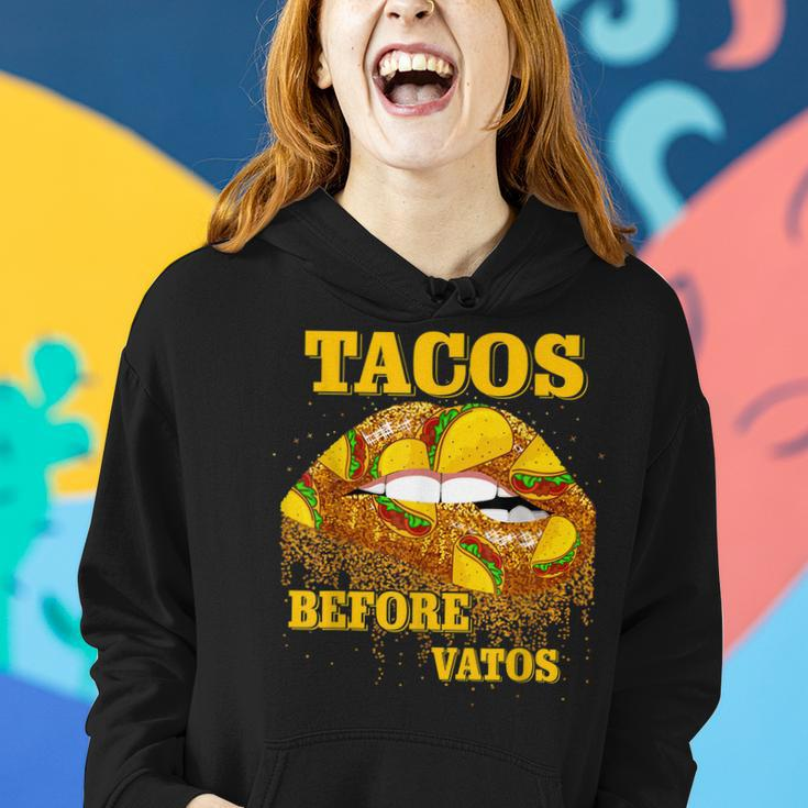 Tacos Before Vatos Valentines Day Tacos Lips Couple Matching Women Hoodie Gifts for Her