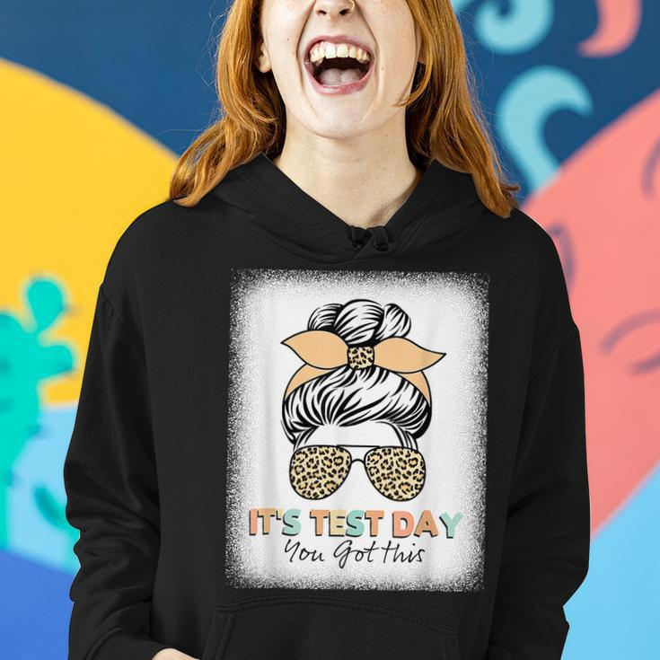 Testing Exam Its Test Day You Got This Teacher Messy Bun Women Hoodie Gifts for Her