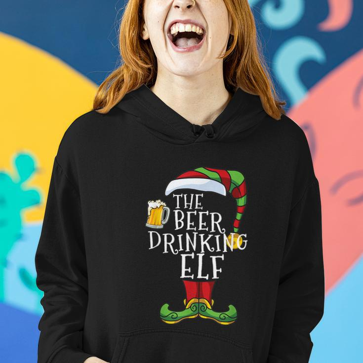 The Beer Drinking Elf Family Matching Christmas Funny Pajama Women Hoodie Gifts for Her