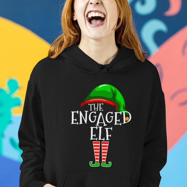 The Engaged Elf Family Matching Group Christmas Gift Engagement Women Hoodie Gifts for Her