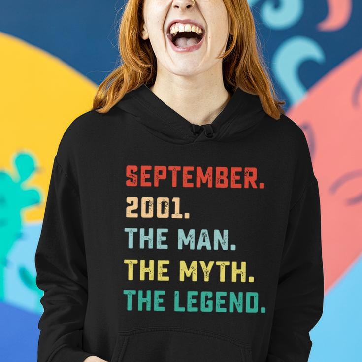 The Man Myth Legend September 2001 Birthday Gift 18 Yr Old Women Hoodie Gifts for Her
