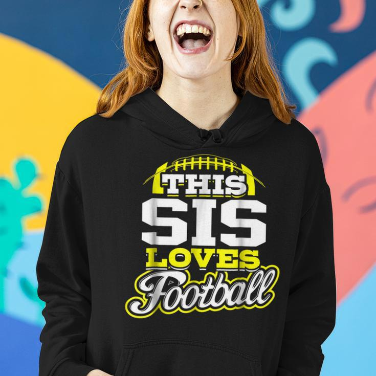 This Sister Loves Football Yellow Variant Women Hoodie Gifts for Her