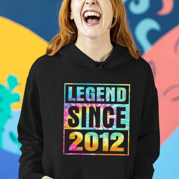 Tie Dye Legend Since 2012 10 Years Old Funny 10Th Birthday Women Hoodie Gifts for Her