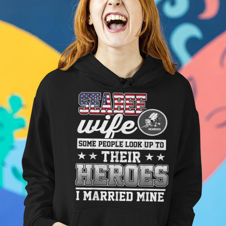 US Seabee Proud Seabee Wife Women Hoodie Gifts for Her