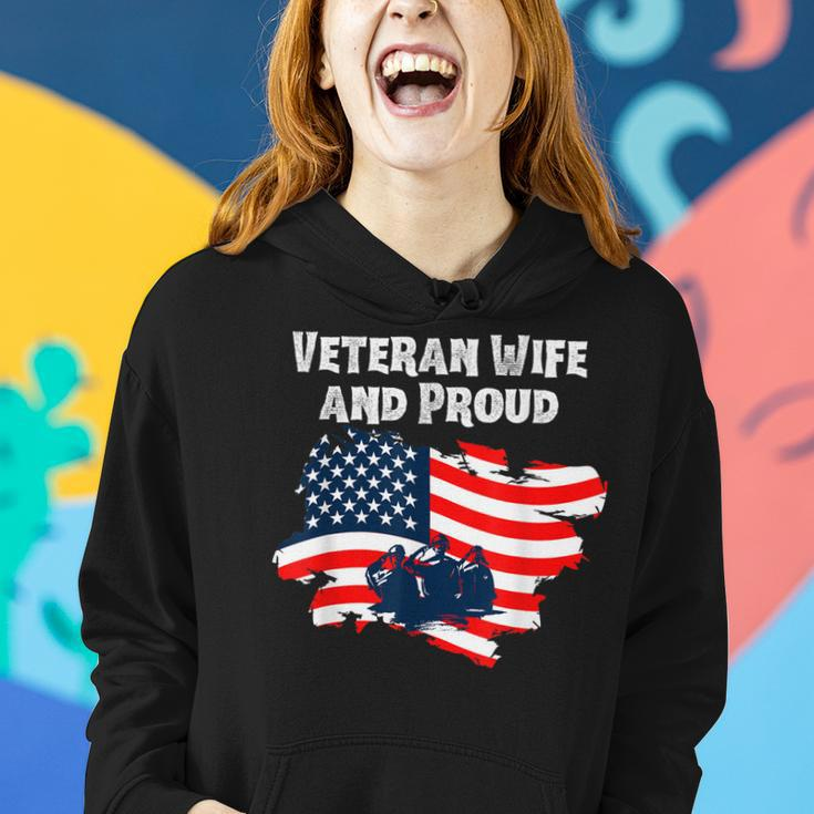 Veteran Wife Pride In Veteran Patriotic Wife Women Hoodie Gifts for Her