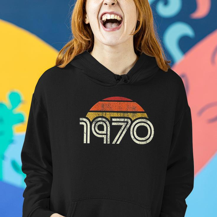 Vintage 1970 Retro Birthday Women Hoodie Graphic Print Hooded Sweatshirt Gifts for Her
