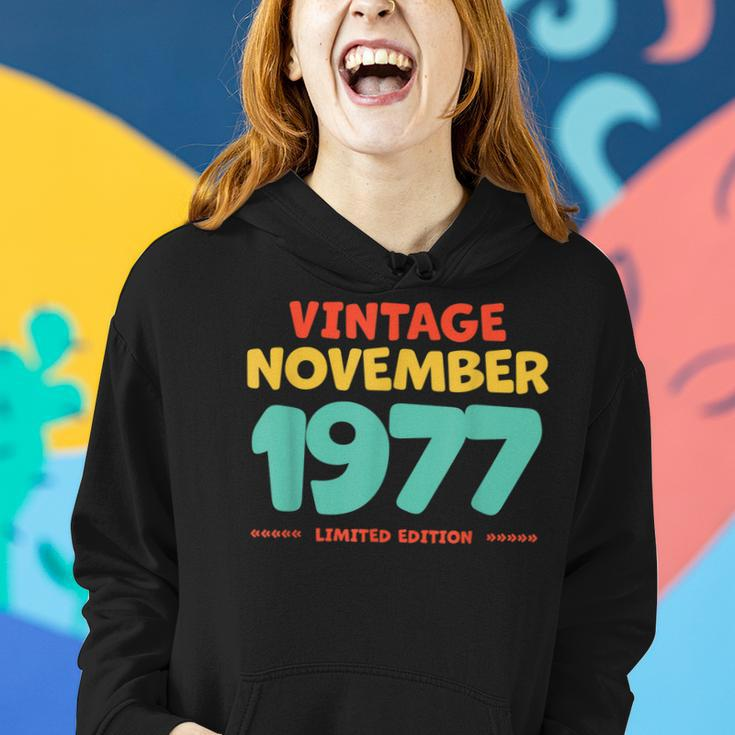 Vintage 1977 November Legend Born In November 1977 Geburtstag Frauen Hoodie Geschenke für Sie