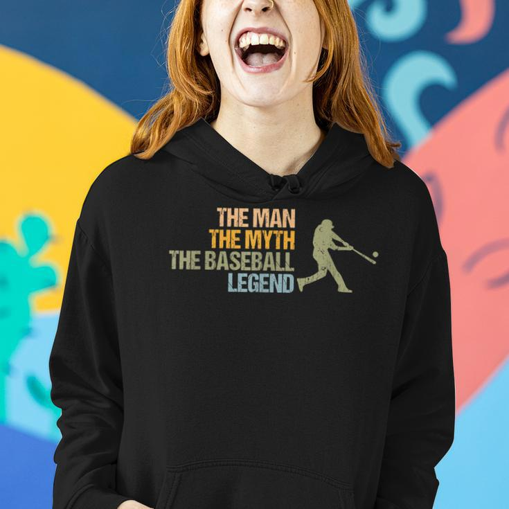 Vintage Man Myth Baseball Legend Sport Lover Retro Spieler Frauen Hoodie Geschenke für Sie