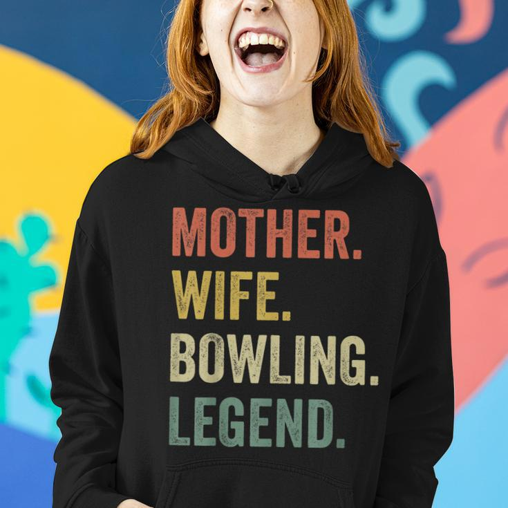 Vintage Mutter Frau Bowling Legende Retro Bowling Mom Frauen Hoodie Geschenke für Sie