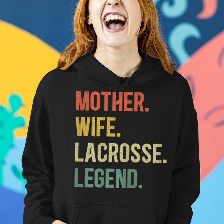 Vintage Mutter Frau Lacrosse Legende Retro Lacrosse Mädchen Frauen Hoodie Geschenke für Sie