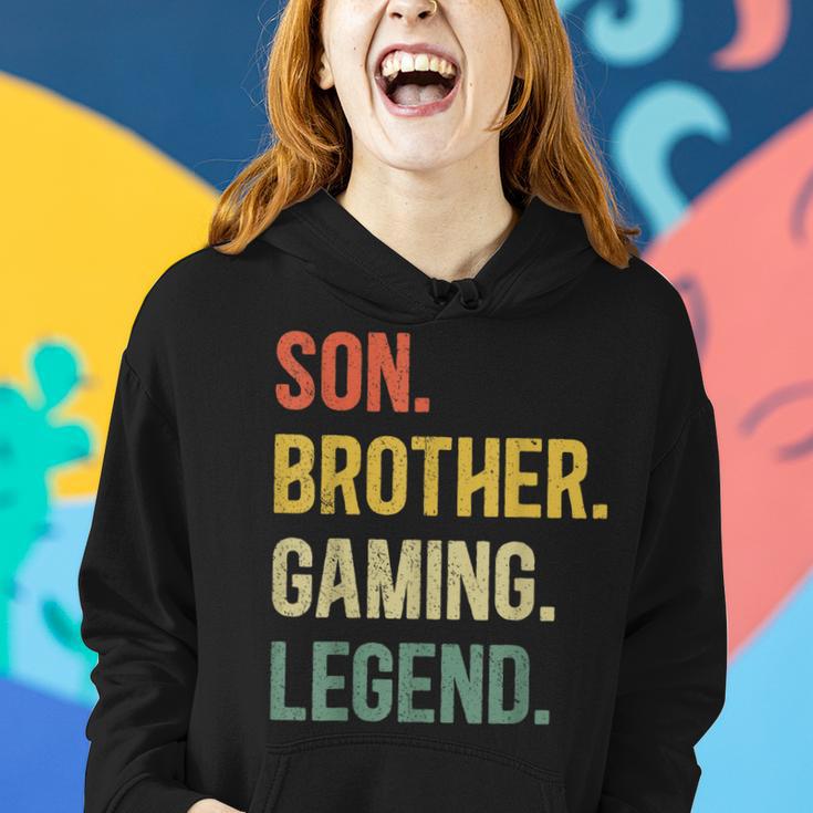 Vintage Sohn Bruder Gaming Legende Retro Video Gamer Boy Geek Frauen Hoodie Geschenke für Sie