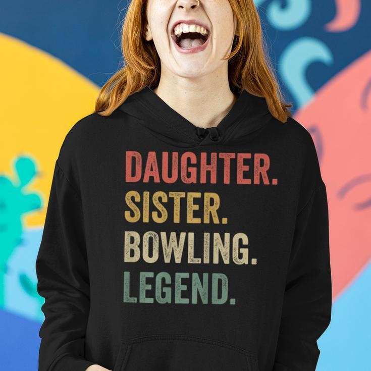 Vintage Tochter & Schwester Bowling Legende Hoodie für Spielerinnen Geschenke für Sie