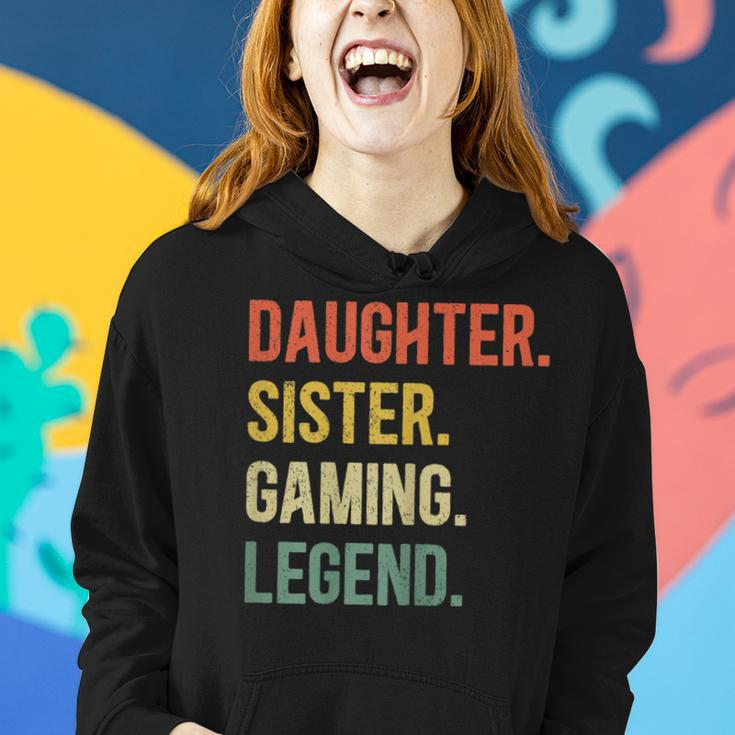 Vintage Tochter Schwester Gaming Legend Hoodie, Retro Gamer Girl Design Geschenke für Sie