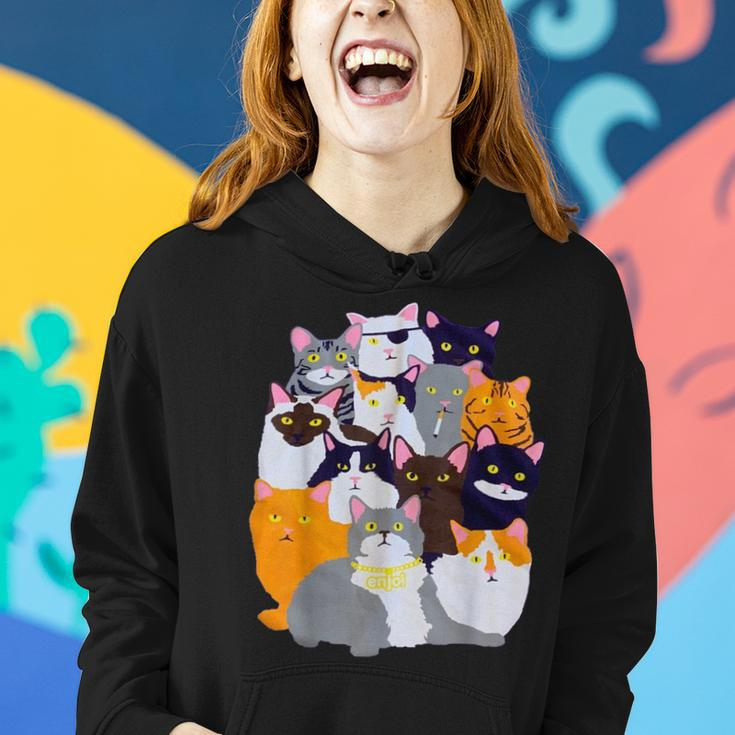 Vintage Y2k-Enjoi Cat Gang Cute Mother Of Cats Catmom Catdad Women Hoodie Gifts for Her