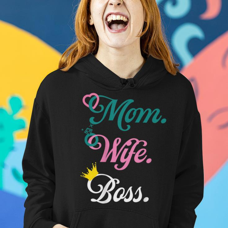 Wife Mom Boss Lady Mothers Day Women Hoodie Gifts for Her