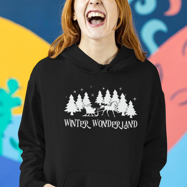 Winter Wonderland Reindeer Car Christmas Tree Pajama Xmas Gift Women Hoodie Gifts for Her