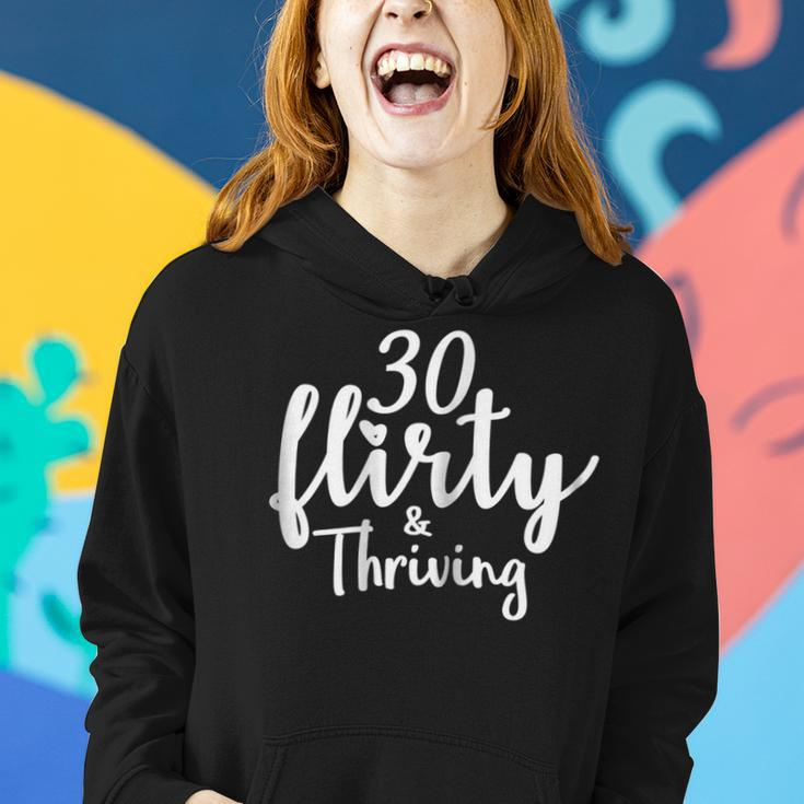Womens 30 Flirty And Thriving 30Th Birthday Tshirt Born In 1989 V2 Women Hoodie Gifts for Her
