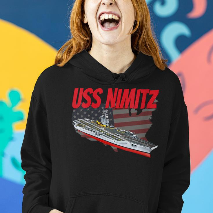 Womens Aircraft Carrier Uss Nimitz Cvn-68 For Grandpa Dad Son Women Hoodie Gifts for Her