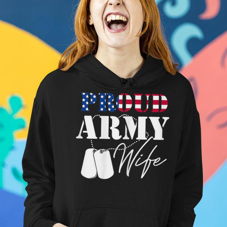 Womens Army Wife Veterans Day Military Patriotic Female Soldier Women Hoodie Gifts for Her