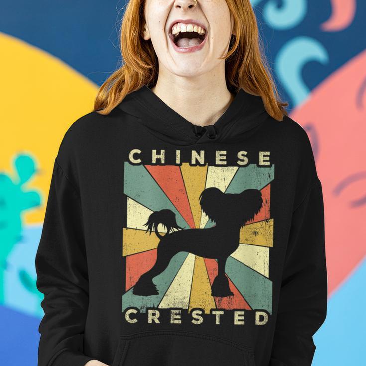Womens Chinese Crested Dog Retro 70S Vintage Gift Women Hoodie Gifts for Her