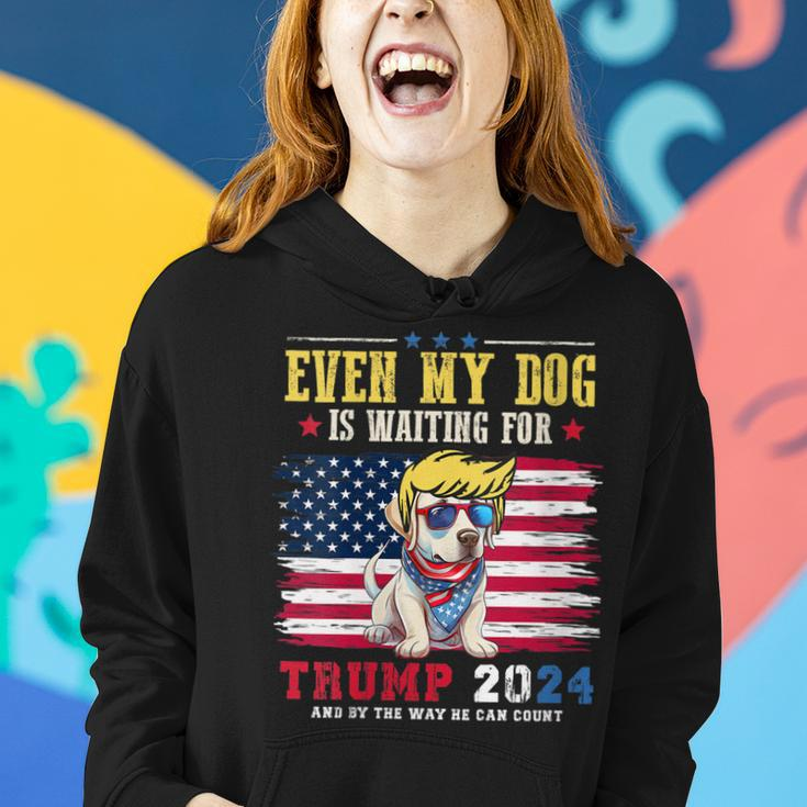 Womens Even My Dog Is Waiting For Trump 2024 Women Hoodie Gifts for Her