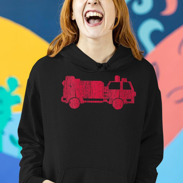 Womens Fire Truck Vintage Fire Fighter Gift Fireman Women Hoodie Gifts for Her
