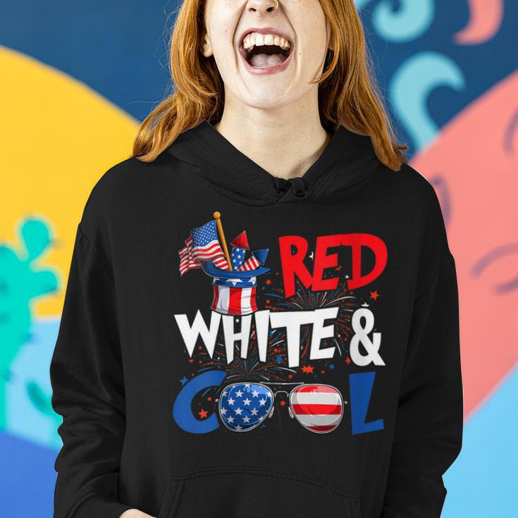 Womens Funny 4Th Of July Red White And Cool Sunglasses Usa Flag Women Hoodie Gifts for Her