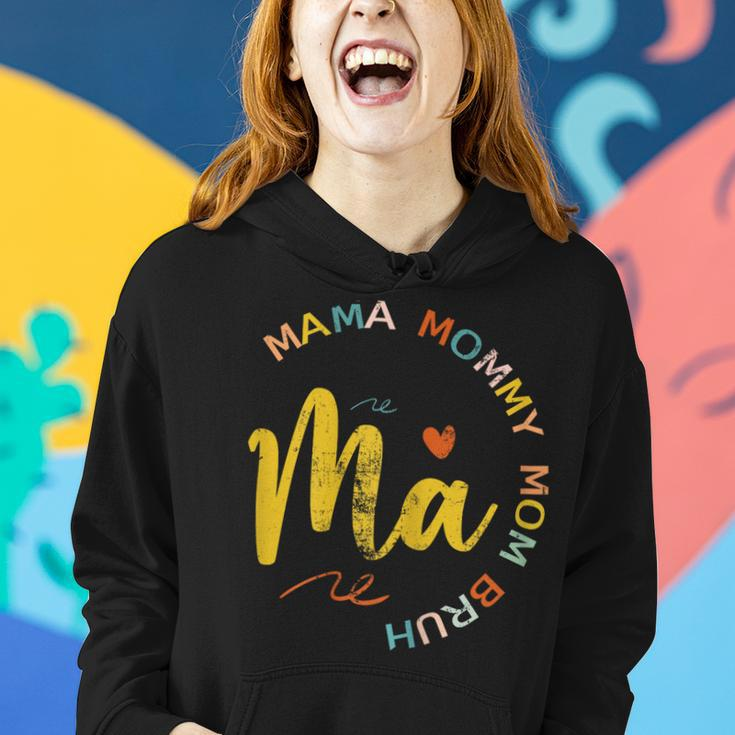 Womens Funny Mothers Day Ma Mama Mommy Mom Bruh Women Hoodie Gifts for Her