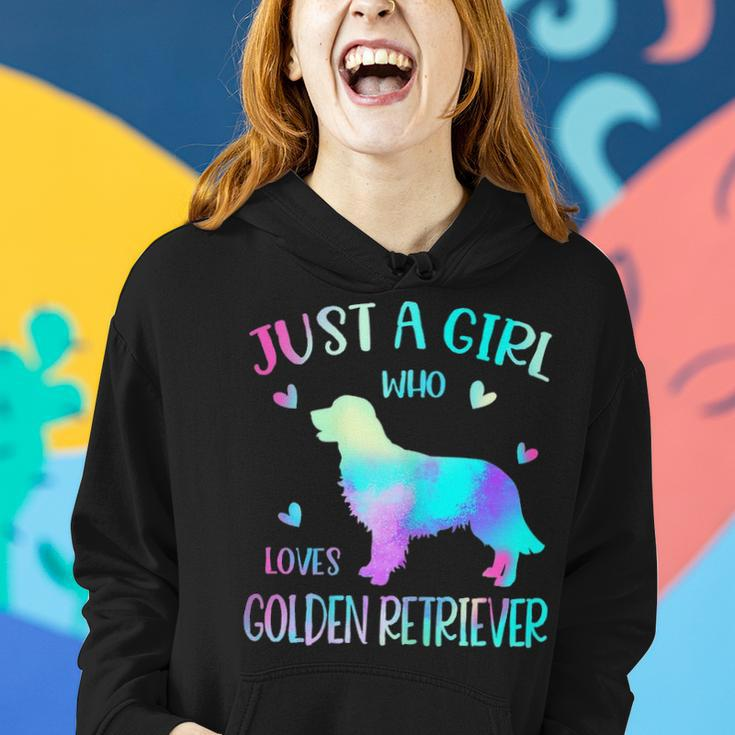 Womens Just A Girl Who Loves Golden Retriever - I Love My Dog Women Hoodie Gifts for Her