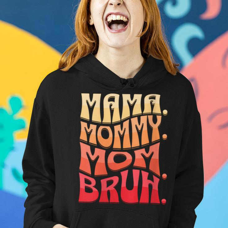 Womens Mama Mommy Mom Bruh Mothers Day - Retro Mom Bruh Women Hoodie Gifts for Her