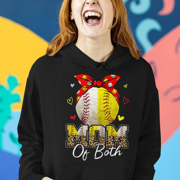 Womens Mom Of Both Baseball And Softball Mom Mothers Day Women Hoodie Gifts for Her
