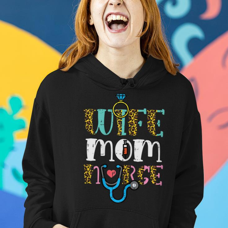 Womens Mothers Day Wife Mom Nurse Scrub Top Rn Mama Mommy Women Women Hoodie Gifts for Her