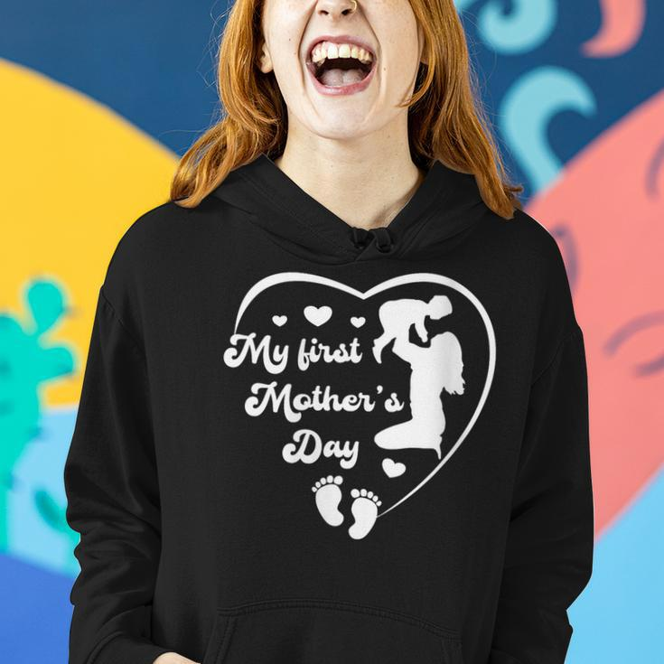 Womens My First Mothers Day - 1St Mothers Day - Cute New Mom Women Hoodie Gifts for Her