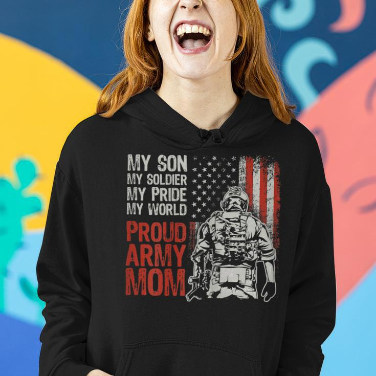 Womens My Son My Soldier Hero Proud Army Mom Us Military Mother Women Hoodie Gifts for Her