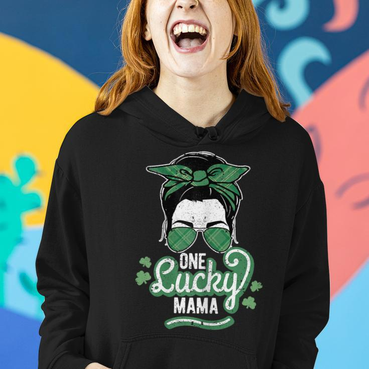 Womens One Lucky Mama St Patricks Day Irish Mothers Day Shamrock Women Hoodie Gifts for Her