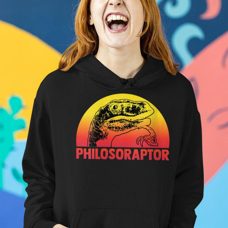 Womens Philosoraptor I Funny Saying Philosopher Women Hoodie Gifts for Her