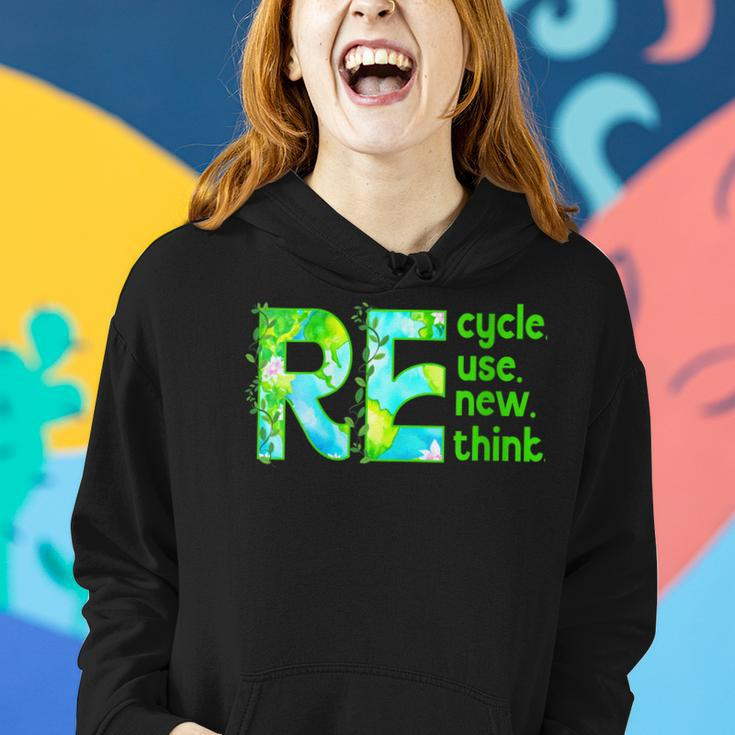 Womens Recycle Reuse Renew Rethink Outfit For Earth Day 2023 Women Hoodie Gifts for Her