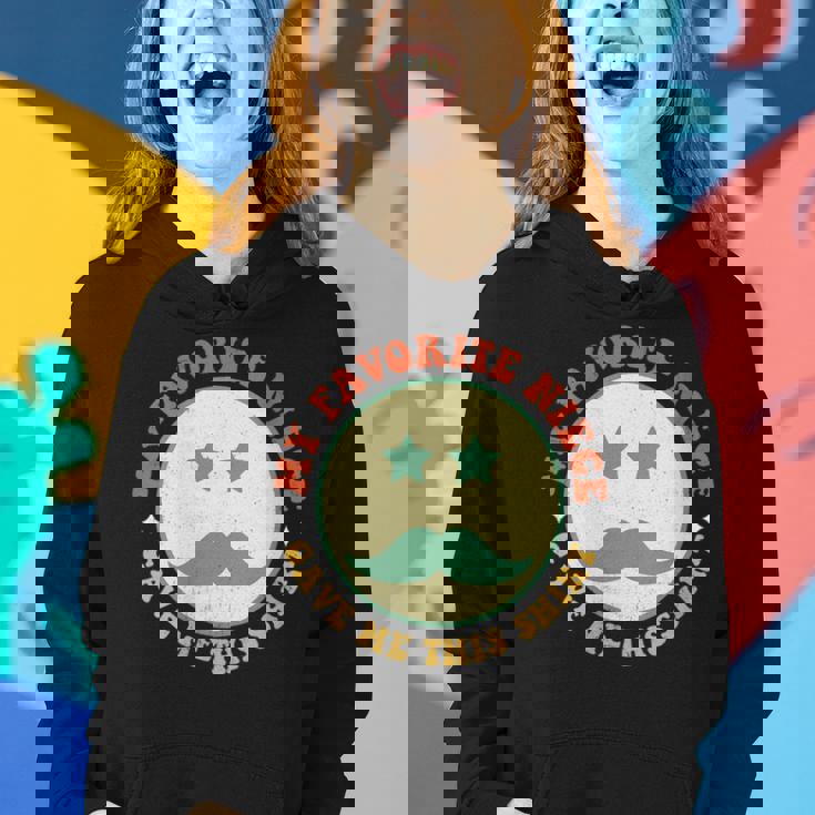 Womens Retro Hippie Face Fathers Day My Favorite Niece Gave Me This Women Hoodie Gifts for Her Womens Retro Hippie Face Fathers Day My Favorite Niece Gave Me This Women Hoodie Gifts for Her